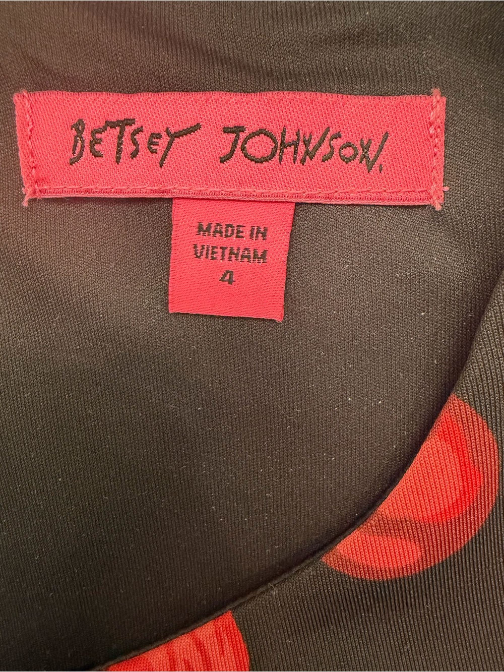 Betsey Johnson Black Dress with Red Cherry Print - Picture 8 of 8